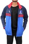 Albino Fashion Mens Track Lightweight Sports Jacket | Football Track Jacket | Football Coach Track Blue Polyester Jacket, Blue, XX-Large