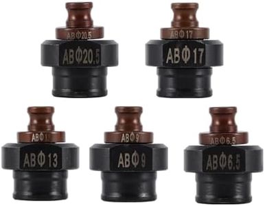 NEWTRY Punch Dies Set for Electric Hole Puncher - Hydraulic Hole Punching Die - 6.5mm, 9mm, 13mm, 17mm, 20.5mm (1/4", 3/8", 1/2", 5/8", 4/5")