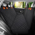 GXT Dog Back Seat Cover Protector for Cars SUV and Trucks with Mesh Window, Scratchproof Nonslip and Waterproof Material,Black Orange