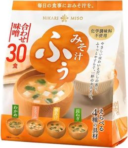 Hikari Miso Instant Japanese Miso Soup, 4 Flavours, Pack of 30 Miso Soups (Wakame Seaweed, Green Onions, Tofu, Fried Tofu)