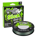 Berkley Sick Braid - 8 Strands Braided Fishing Line, Super Smooth 8 carrier Multifilament PE Braid Predator Fishing Lines 150/300m For Freshwater and Saltwater Sea Fishing, Unisex, Moss Green