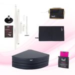 LUPIT Starter Premium Pack with New G2 Revolutionary Classic Standard Lock Chrome Pole (45mm), Crash Mat (8cm), Grip Pad, and Carry Bag