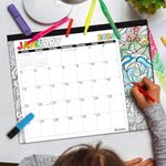 CRANBURY Coloring Desk Calendar 2024-2025 (13.25x17) Use Nov 2024 to Dec 2025, Coloring Calendar for Kids or Adults, Use Large Wall Calendar 2024-25, Doodle Deskpad Calendar, Coloring Desk Pad Calendar