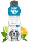 TropiClean PerfectFur Dog Shampoo - Used by Groomers - Derived from Natural Ingredients - Shed Control Formula for Short Double Coat Breeds like Beagles, Labs, Rottweilers & Pugs - 473ml