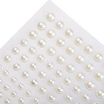 660 Pieces Flat Back Pearl Mixed Size Self-Adhesive Back Pearl Sticker Sheets for Face Makeup Nail Art DIY Cell Phone Scrapbooking Embellishments (3mm/4mm/5mm/6mm)