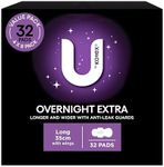 U by Kotex Extra Overnight Pads Lon