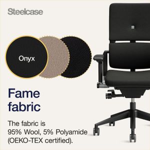 Steelcase Please Ergonomic Office Chair – Adjustable Lumbar, Black