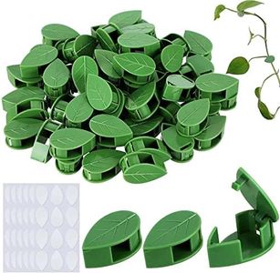 Plant Clips for Climbing Plants,50 Pieces Plant Climbing Wall Fixture Clips with 60 Pieces Acrylic Adhesive Sticker Plant Invisible Wall Vines Fixing Clips Plant Vine for Indoor Outdoor Decoration