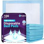 100 x DryEase Disposable Incontinence Bed Pads 60 x 60cm | Highly-Absorbent Incontinence Bed Sheets | Waterproof Incontinence Sheets for Sofa, Mattress, Chair & for Babies, Children, Adults, & Elderly