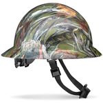 Acerpal Full Brim Vented Forest Fall Camo Design Gloss Finish OSHA Hard Hat with 6-Point Suspension