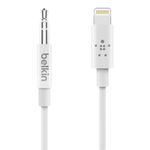 Belkin 3.5mm Audio Cable with Lightning Connector (6Ft Mfi-Certified Lightning to Aux Cable for iPhone 11, Pro, Max, XS, Max, XR, X, 8, Plus and More), White, AV10172bt06-WHT