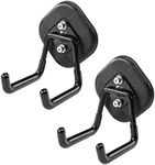 MagitcSee Strong Magnetic Hooks Heavy Duty for Hanging, Large Magnet Garage Utility Tool Accessories Organizer Holder with Anti Slip Rubber Coating for Cruise,RV,Workshop and Outdoor Storage, 2 Pack