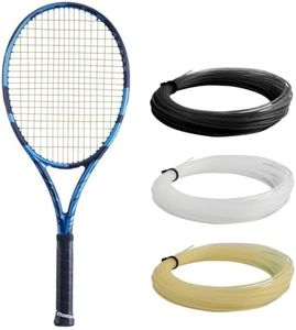 Babolat Pure Drive Tennis Racquet - Strung w Syn Gut, White, 16g - Mid-Range Tension (4 1/4" Grip)