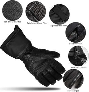 Heated Motorcycle Gloves – 7.4V Battery Powered, Winter Riding