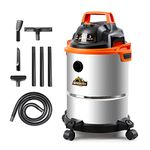 Armor All VO408S 0901 4 Gallon 3 Peak HP Stainless Steel Wet/Dry Car and Shop Vac, Orange