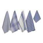 DII Everyday Collection Foodie Kitchen Set, Dishtowel & Dishcloth, Stonewash Blue, 5 Piece