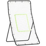 Soozier 2.6 x 3 FT Volleyball Rebounder Net with Strike Zone, Pitch Bounce Back Net for Baseball, Softball, Soccer, Lacrosse, Sports Practice Training Equipment for Indoor Outdoor