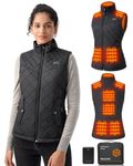 Quilted Heated Vest Women with Battery Pack 16000mAh 7.4V, Warming Heated Vest for Women, Smart Women's Heated Vest