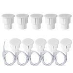 Recessed Door Contacts NC Security Alarm Window Sensors with Magnetic Reed Switch. 3⁄4 Inch Door Contact Position Switches DCS Work with All Access Control and Burglar Alarm Systems White 5pcs