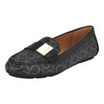 Calvin Klein Women's Lisa Loafer Flat, Black Multi 002, 4.5 UK