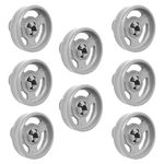 Lower Basket Wheels & Axles Compatible with Hoover HED6612/1-80 0120200345 49037409 Indesit C00094189 C00104638 C00056347 IDL40UK.C IDL500UK DI620UK DI62UK DI65UK Dishwasher 35MM (Pack of 8)