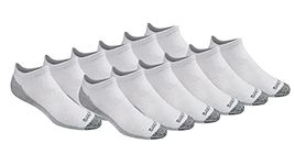 Dickies Men's Dri-tech Moisture Control No Show Socks, Available in M-XXL (6, Casual, White (12 Pairs), Large (Pack of 24)