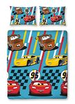 Disney Official Cars Dinoco Double Duvet Cover Rescue Design | Reversible Two Sided Bedding Duvet Cover Featuring Lightning Mcqueen & Mater With Matching Pillow Cases