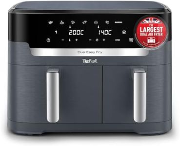 Tefal XXL Fryer 11 L, Double Drawer Oil-free, Very Crunchy, Frying, Baking, Heating, Drying, 7 Preset Programs, Washable