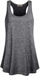 Miusey Running Tank Tops for Women Juniors Sleeveless Loose Fit Active Wear A Line Exercise Fitness Workout Racerback Yoga Shirts Grey XXL