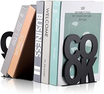 Hotop, Book Ends Decorative Metal Bookends Supports for Book-Rack Desk Kitchen Book Shelf Holder for Shelves Distinctive Appearance Design Book Ends Metal Supports