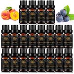 100% Pure Neroli Essential Oil Set for Diffuser, Aromatherapy Carnation Essential Oils for Humidifier, 20x10ml 100% Pure Violet Oils Set-Coffee,Lotus,Tuberose,Peony,Blueberry Oils...for Air Freshener