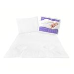 Baby Comfort Quilted Duvet and Flat Pillow Set 80x70 cm for Newborn Crib or Pram