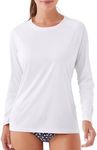 NAVISKIN Women's Sun Protection UPF 50+ UV Outdoor Long Sleeve T-Shirt (White, XX-Large)