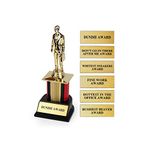 The Office Dundie Award Replica Trophy | Host Your Own The Office Dundies Awards Ceremony | Includes 6 Interchangeable Title Plates | Measures 8 Inches Tall