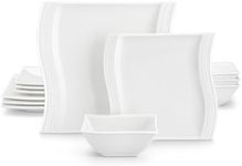 MALACASA Plates and Bowls Sets, 12 