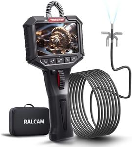 Ralcam Endoskopkamera mit Licht Endoscope Camera - Endoskop 8,5mm Inspektionskamera 3,5" HD 1080P Rohrkamera, Kameras mit 8 LED, IP67 Wasserdicht 3M Halbsteifes Kabel Teleskopkamera Kfz Werkzeug