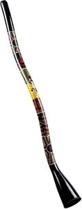 Meinl Percussion 51" Synthetic Didgeridoo, S-Shaped Body in Black with Hand Painted Native Design-NOT MADE IN CHINA-Creates Distinctive Australian Drone Note, 2-YEAR WARRANTY (SDDG2-BK)