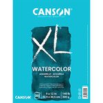 Canson 6-Pack Bundle - XL Series Watercolor Textured Paper Pad for Paint, Pencil, Ink, Charcoal, Pastel, and Acrylic, Fold Over, 140 Pound, 9 x 12 Inch, 30 Sheets