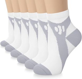 Copper Compression Socks Women and Men 6 Pairs - Circulation Arch Support Plantar Fasciitis Running Ankle Socks