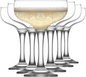 lav Champagne Coupe Cocktail Glasses Set of 6 - Unique Margarita, Martini, Wine Vintage Glassware 8 Oz- Classy Birthday & Bachelorette Party Gift for Bride & Champagne Tower