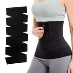 ZESKRO Shapewear for Women Waist Trainer Belt for Women Tummy Shaper for Women Body Shaper for Women Tummy Tucker Shapewear for Women & Men Slimming Belt Belly Shaper Waist Trainer - 3 Meters Black