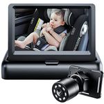 Itomoro Baby Car Mirror, View Infant in Rear Facing Seat with Wide Crystal Clear View,Night Vision,Camera Aimed at Baby-Easily to Observe The Baby's Every Move