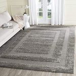 ZESPER Shag Collection Carpet for Living Room Abstract Textured 1.18-inch Thick Area Rug (Grey n Grey, 5x8)