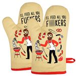 Miracu Funny Oven Mitts, Gifts for Chefs, Funny Cooking Gadgets, BBQ Oven Mitt - Unique Gifts for Cooks Dad Brother Him - Manly Christmas, Housewarming, Grilling Kitchen Chef Gifts for Men Who Cook