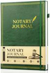 WEMATE Notary Journal Log Book with 480 Record Entries, 12″x8.5″ Hardcover Notary Book - 120gsm Thick Paper, Notary Supplies with 160 Numbered Pages, Large Capacity for Notarial Records (Green)