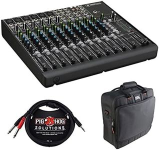 Mackie 1402VLZ4 14-Channel Compact Mixer with G-MIXERBAG-1515 Padded Nylon Mixer/Equipment Bag & PB-S3410 3.5 mm Stereo Breakout Cable, 10 feet Bundle