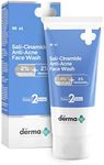 The Derma Co Sali-Cinamide Anti-Acne Face Wash I With 2 Salicylic Acid 2 Niacinamide I Treats Active Acne Fades Acne Marks I For Oily Combination Skin I Power of 2 Actives - 80ml