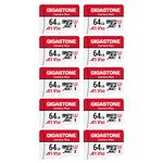 [Gigastone] 64GB 10-Pack Micro SD Card, Camera Plus, MicroSDXC Memory Card for Wyze, Video Camera, Security Camera, Smartphone, Fire Tablet, 4K Video Recording, UHS-I U3 A1 V30, 95MB/s, with Adapter