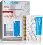 Nourkrin Man for Hair Growth and Hair Preservation food supplement with Marilex-M, biotin silica and fenugreek 180 tablet pack (3 month supply) with free serum