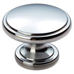 HENRIETTA Cupboard Door Knob Pull Handle Polished Chrome 38mm